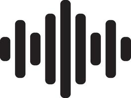 Simple audio waveform graphic for digital design vector