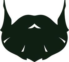 Simple Black and White Silhouette of a Beard vector