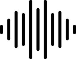 A clean, vector-based graphic of a simple audio waveform. vector