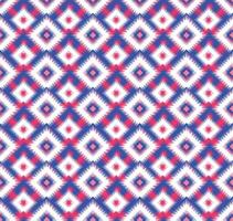 Seamless pattern with geometric diagonal tartan ornament. Tribal Ikat texture in traditional ethnic style. Minimalist trendy abstract pattern design for texture, fabric, clothing, vector