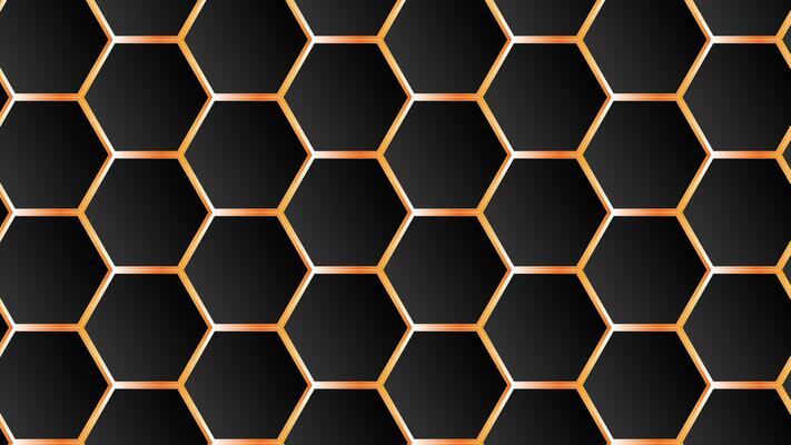 Elegant gold hexagonal pattern, minimal style, luxury template, stylish abstract art, seamless digital wallpaper