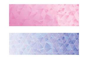 Pastel pink and blue geometric patterns, polygonal background, modern low poly design vector