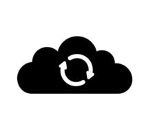Cloud with Refresh Arrows Illustration. Simple Cloud Sync Icon. Minimalist Design for Data Synchronization. Isolated Illustration. vector