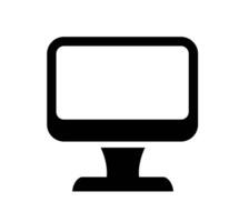 Computer Monitor Illustration. Simple Desktop PC Icon. Minimalist Design for Computer Display. Isolated Illustration. vector