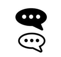 Speech Bubbles Illustration. Simple Chat Icon. Minimalist Design for Communication or Messaging. Isolated Illustration. vector