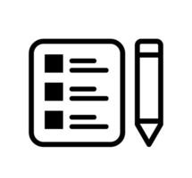 Document and Pencil Illustration. Simple Report Icon. Minimalist Design for Form or Writing. Isolated Illustration. vector
