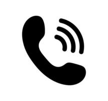 Phone Receiver with Signal Illustration. Simple Call Icon. Minimalist Design for Telecommunication. Isolated Illustration. vector