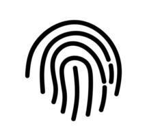 Fingerprint Illustration. Simple Biometric Icon Minimalist Design for Authentication. Isolated Illustration. vector