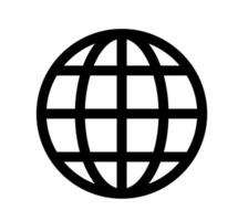 Globe Illustration Simple Internet Icon. Minimalist Design for World Wide Web or Connectivity. Isolated Illustration. vector