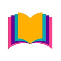 Vibrant Book Spine Row. Flat Design Illustration for Libraries, Education, and Digital Book Collections. vector