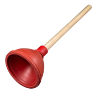 A detailed illustration of a drain plunger in action showcasing its bright colors png