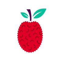 Red raspberry fruit icon. A vibrant graphic symbolizing sweet berries, healthy snacks, and fresh produce. vector