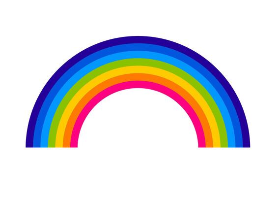 Colorful rainbow weather icon. A vibrant graphic symbolizing hope, nature, and meteorological phenomena.