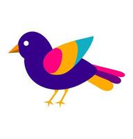 Colorful bird nature icon A vibrant graphic symbolizing wildlife, freedom, and natural beauty. vector