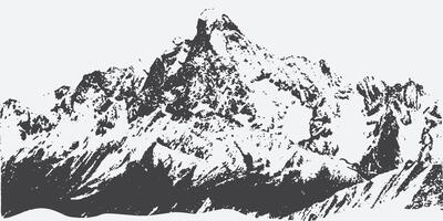 Mountain with halftone stipple effect, for grunge punk y2k collage design, A mound with a brutalist vector