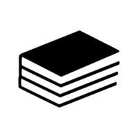 Black and White Stacked Papers or book Outline Icon. Simple Illustration of a Pile of Documents, Representing Files, Reports, Records, or General Paperwork for Business, Office. vector