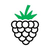 Outline raspberry berry icon. A minimalist graphic symbolizing sweet fruit, healthy snacks, and fresh produce. vector