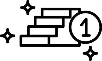 Number One New creative style line icon style vector