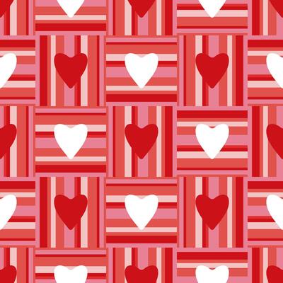 Preppy flirty Gingham hearts pink seamless pattern. Tartan check texture tablecloths napkins