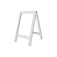 Framed Display Stand Modern Look vector