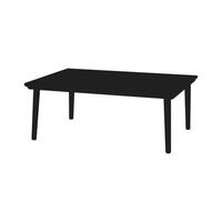 Simple Elegant Regular Table Silhouette vector