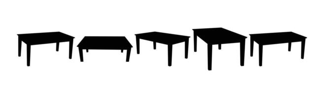 Black Regular Table Modern Design vector