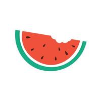 Watermelon Flat Design Fruit Icon vector