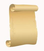 Parchment paper, scroll papyrus, blank frame vector