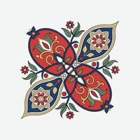 ethnic arabesque style pattern design creating a symmetrical and balanced design. vector