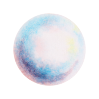 Hand-painted watercolor circle in pastel colors resembling a soap bubble or magical pearl. Soft texture and rainbow hues create a playful and dreamy look, perfect for children's designs. png