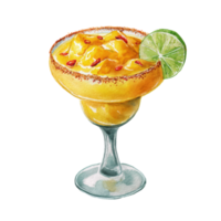 A margarita with a slice of lime on top png