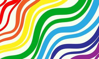 abstract lgbtq rainbow wavy lines background, vibrant modern pride flag illustration, colorful striped design for web, print vector