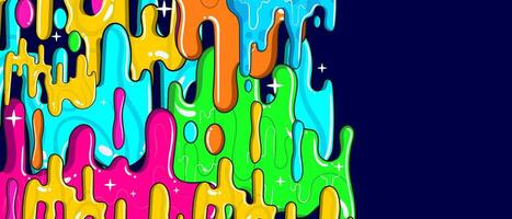 Neon slime color of graffiti background vector
