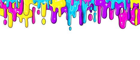 Abstract colorful graffiti background slime in neon colors vector