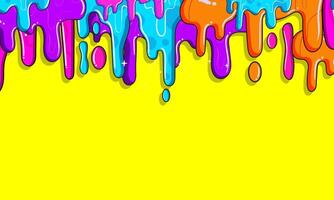 Slime drips of neon color background in graffiti style vector