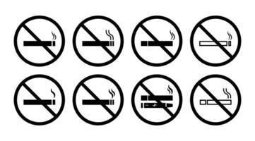 Do not Smoking sign symbol set, Isolated No smoke warning pictogram, Policy graphic elements design, Information clip art on white background, Editable stock vector