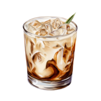 An illustration of an iced coffee drink png