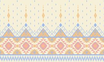 pattern geometric designs with pastel pink,yellow and blue on yellow background , design for fabric or various pattern printing works. vector