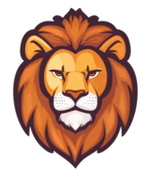 lion head animal on the screen transparent png