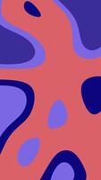 Coral and Indigo Abstract Animation Loop with Organic Shapes video