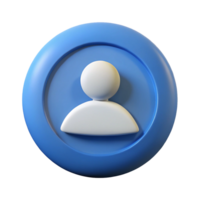 3D Icon of a User Avatar, Profile Picture, Account Login, Member Identification, and User Interface Symbol png