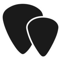 Simple overlapping black guitar picks design vector