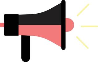 Megaphone Icon in 2D Illustration, Loudspeaker Graphic Design for Marketing and Communication vector