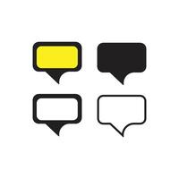 Speech bubble icon set for communication and messaging. vector