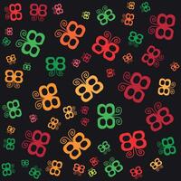 Colorful Butterfly Array on Black Background vector