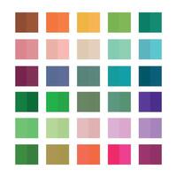 Trendy Color Palette Gradients and Squares vector