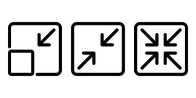 Minimize or maximize icon simple design. vector