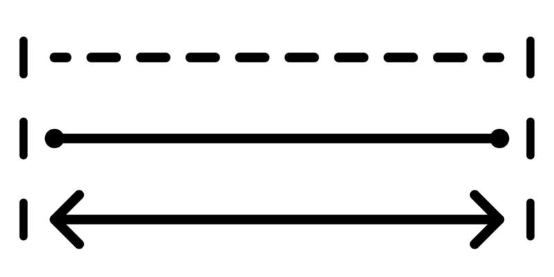 Position distantion icon set simple design