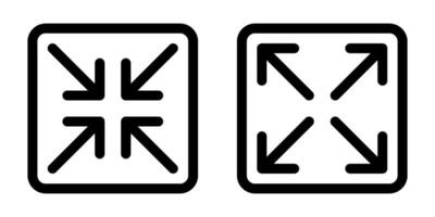 Minimize and maximize icon simple design vector