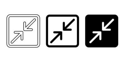 Basic Minimize or maximize icon simple design vector